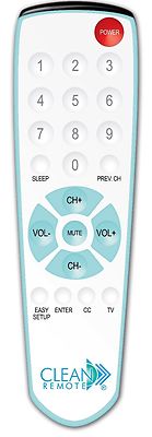 CLEAN REMOTE CR1 Universal TV Remote Control, Spillproof - Pack Of 10 ...