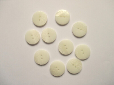 10erPack Knöpfe 1,2cm offwhite  2-loch