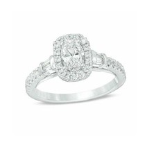 1.20Ct White Oval Cut CZ Engagement Wedding Ring In Solid 925 Sterling Silver