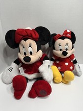 DISNEY Mickey Mouse  Minnie Mouse 18  Tall Holiday Christmas Red SNOWFLAKE