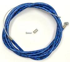 NEW BICYCLE BIKE BRAKE HOUSING 60" + BRAKE CABLE 68" METALLIC BLUE + FREE CAPS