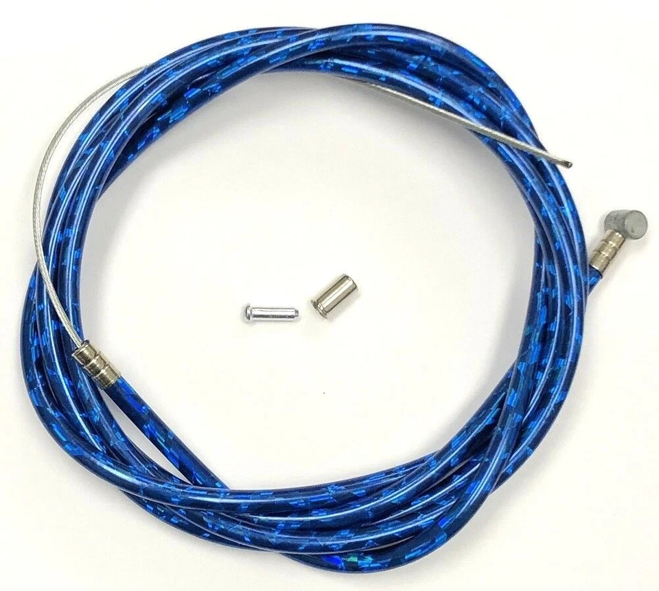 Nuevo Bicicleta Freno Viviendas 60" + Cable de 68" Azul Metálico + Sin Tapas - Imagen 1 de 1