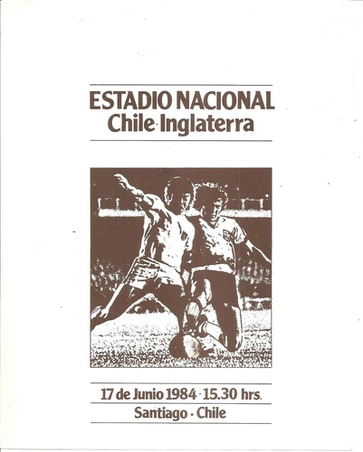 CHILE SOCCER - CHILE v England 1984 - International match