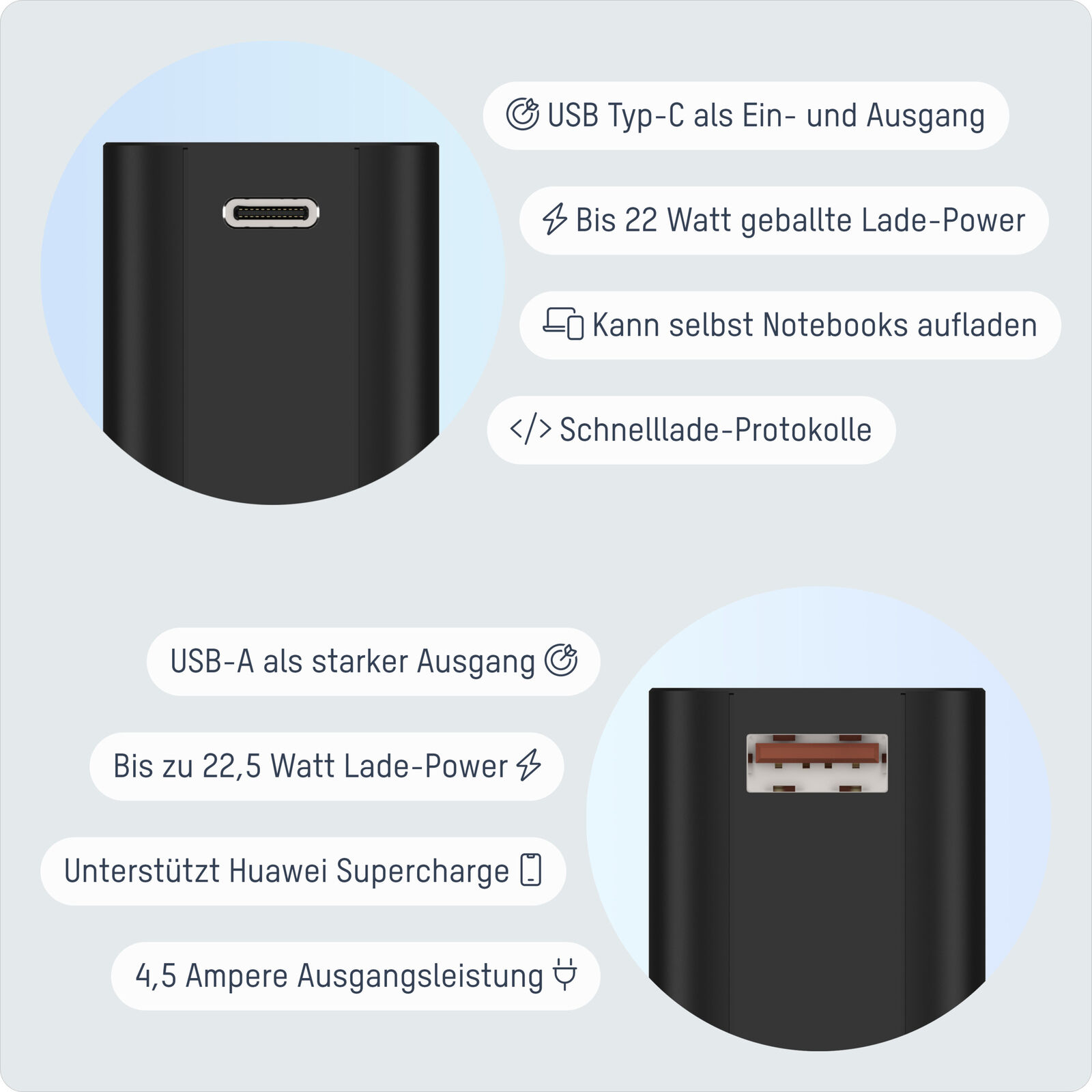 ANSMANN Powerbank 22,5 W PB322PD - Externer Akku mit 20.000 mAh