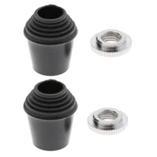 2Pcs Threaded Bass Drum Spur / Floor Tom Leg Tips Plastic Feet w/ Lock Nut USA