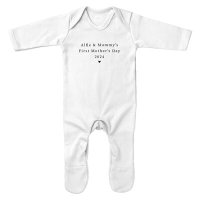 Personalisierter erster Muttertag Strampler Baby Junge Mädchen Schlafanzug 1. Mama...