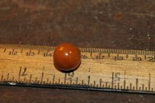 Vintage Glass Marble Swirl Amber Brown