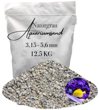 Aquariumsand Aquariumkies 3,15-5,6 mm Aquariensand Aquarienkies Bodengrund grau
