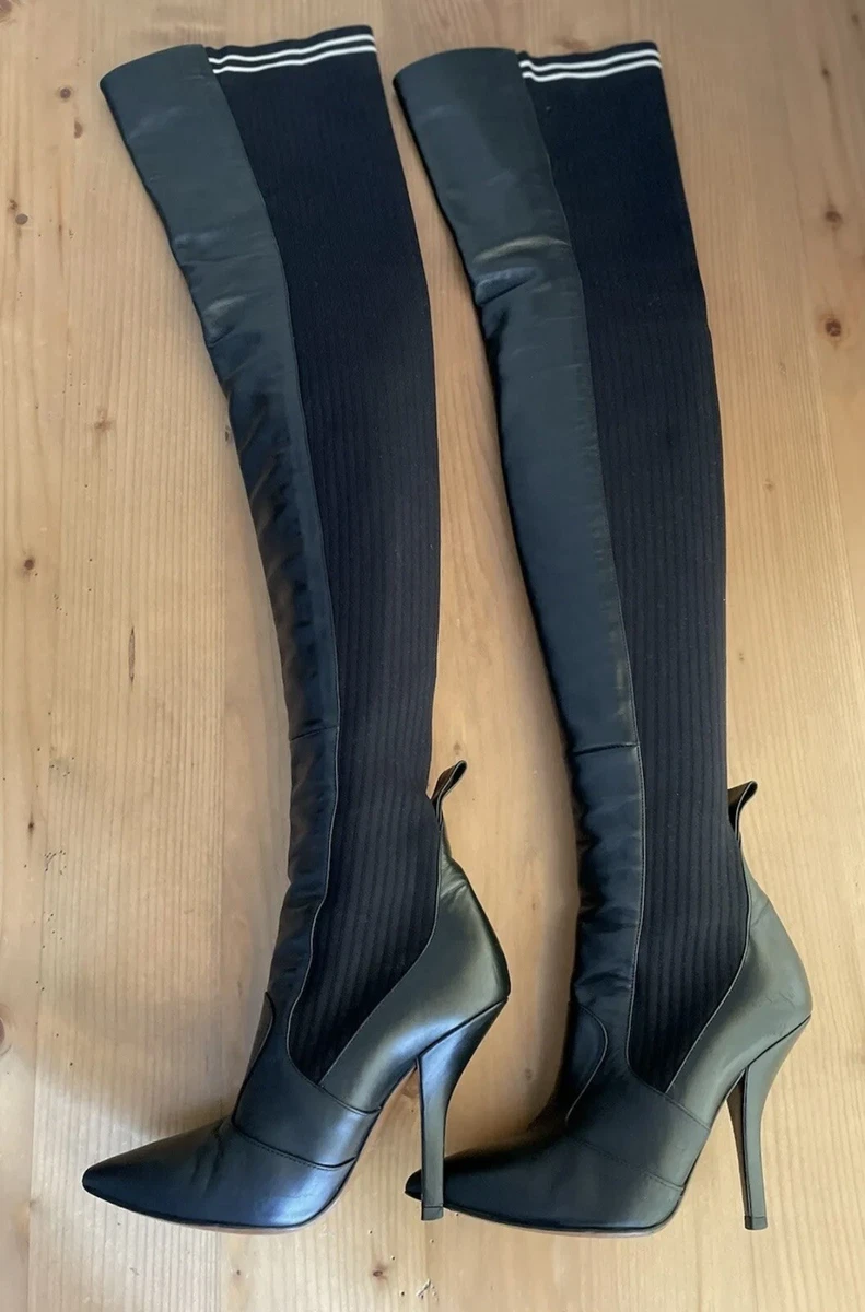 Fendi rockoko over the knee cheap boots