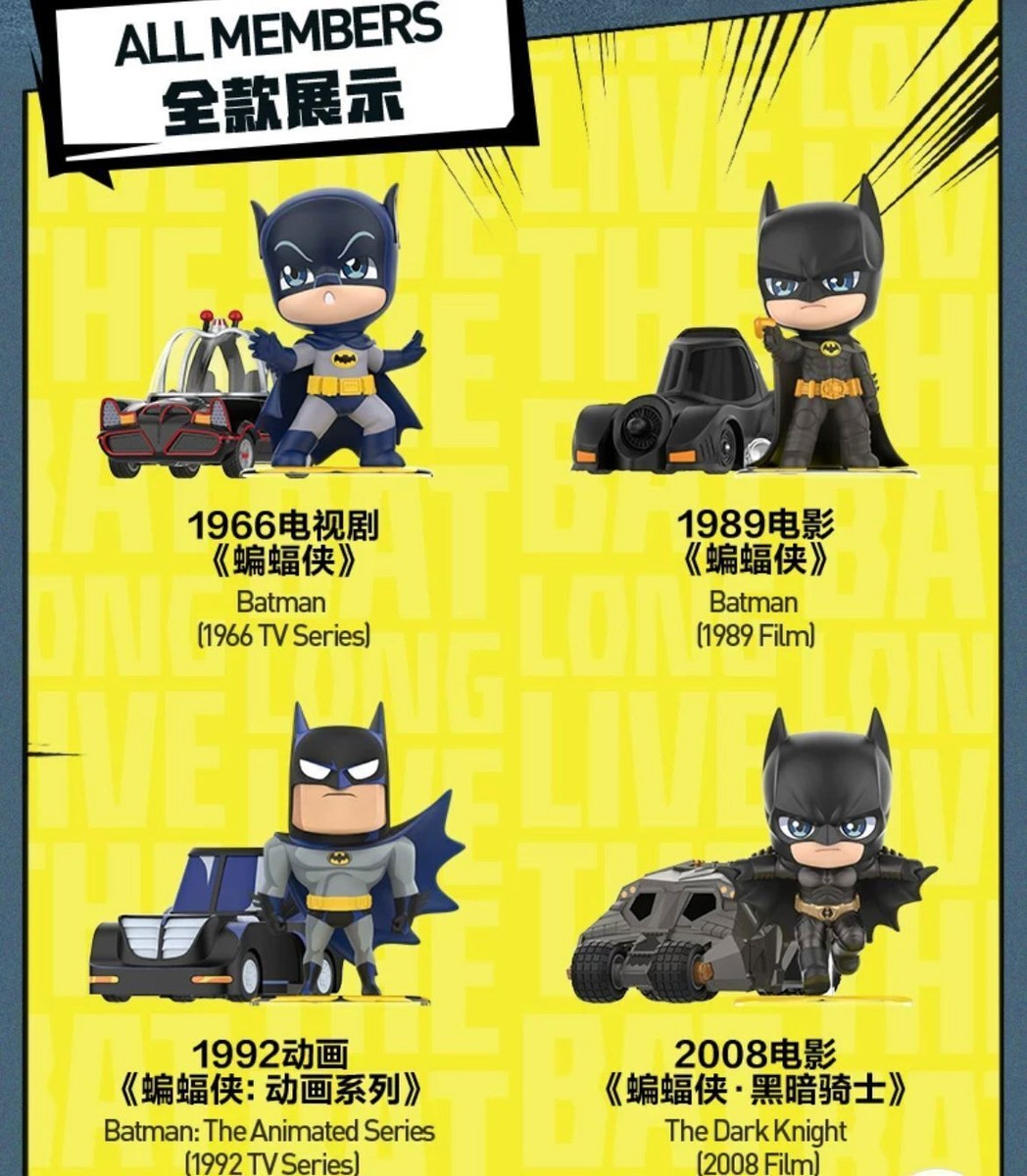 POPMART DC Batman 85th Anniversary Series Set 6 Basic Confirmed