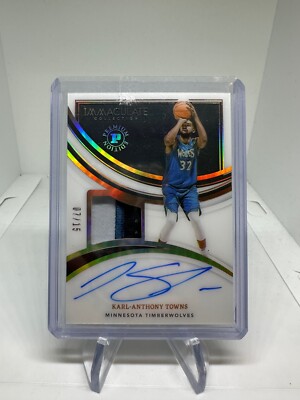 2021-22 Immaculate Karl-Anthony Towns Premium Edition Patch Auto /15 Gold!