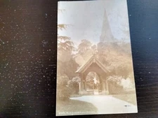 Stoke Poges Church And Lych Gate RPPC Photo Postcard