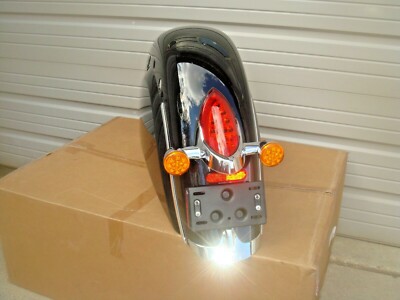 Indian Rear Fender & Tail Light Assembly 2020 Roadmaster Black Pearl Code 666 HB