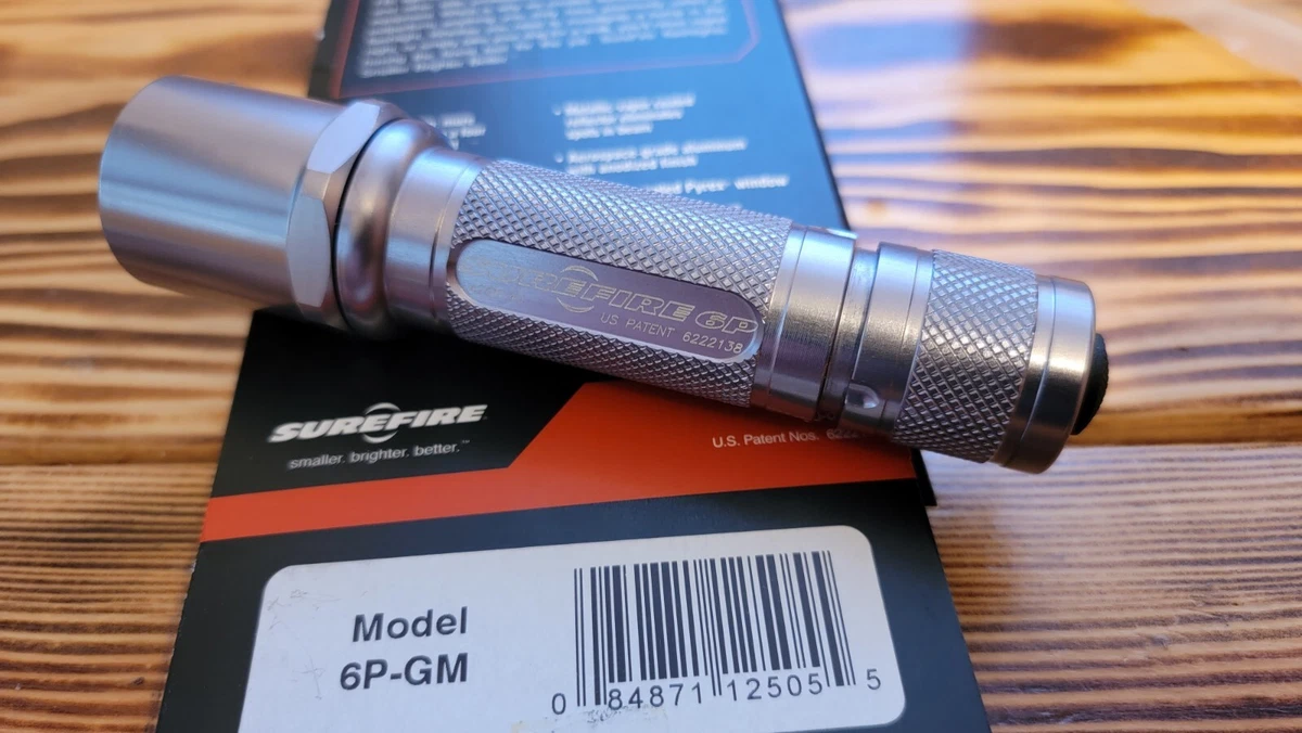 Surefire 6P GM Gunmetal flashlight Malkoff M361 Warm drop in LED 