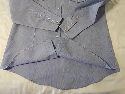 Roper Shirt Mens Large Blue Pearl Snap Western Cowboy Classic Rodeo Southwest - Picture 15 of 17