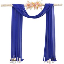20ft Blue Draping Fabric 1 Panel Sheer Arch Fabric for Wedding Ceremony
