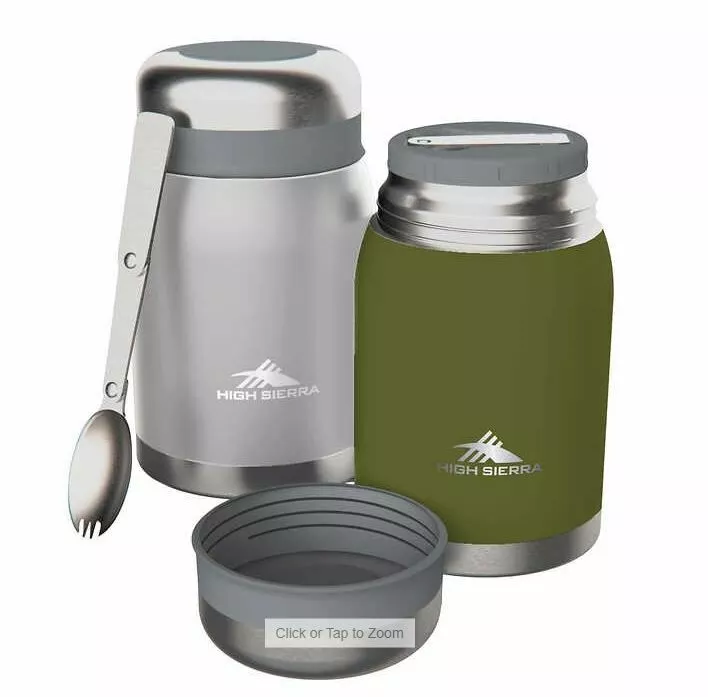 High Sierra Insulated Stainless Steel Food Jars thermos vacuum 2-pack, 24  oz new