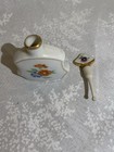 Vintage Hand Painted Floral & Gold Trim Porcelain Perfume Bottle Germany — photo 3