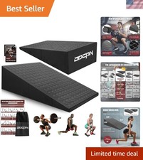 Squat Wedge Block, 2 Pcs Non-slip Heel Elevated Squat Wedge for Weightlifting...