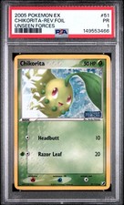 PSA 1 PR 2005 Pokemon EX Unseen Forces Chikorita REVERSE Holo Foil Rare 51/115 on eBay
