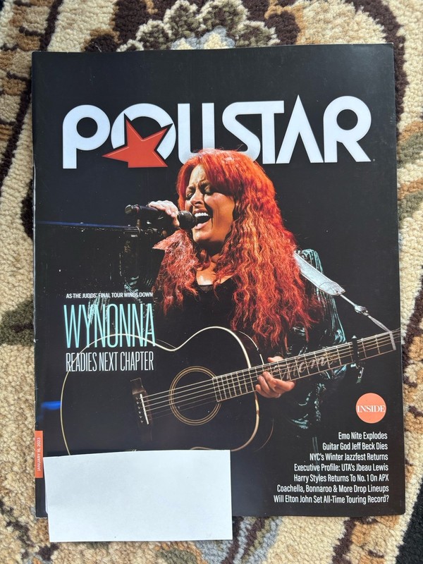 WYNONNA THE JUDDS Pollstar Magazine music band RARE industry address label
