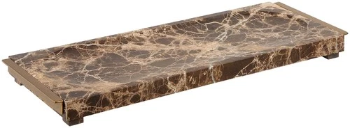 Uttermost 18224 Marble Crest 18-7/8"W Marble and Metal Tray - Off White - Picture 1 of 5