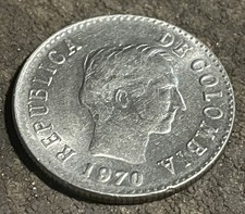 1970 Columbia 20 Centavos Coin