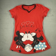 DISNEY Store Minnie Mouse Micky Mouse Night Gown Red M/L Pajamas