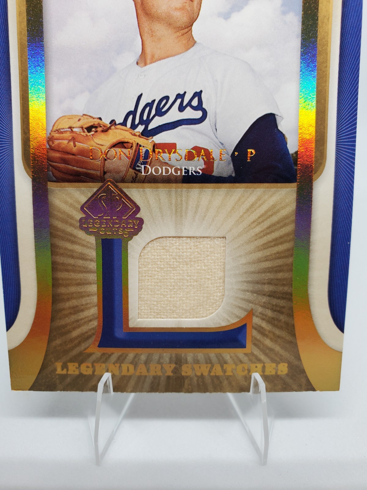 2004 SP Legendary Cuts DON DRYSDALE Game-Used Jersey Swatches Dodgers HOF view 2