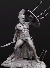 Figura de resina 1/24 Rey Leónidas de Esparta sin pintar sin montar