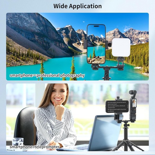 Phone Holder Mount for DJI Osmo Pocket 3, Universal Cell Phone Mount Expansio... - Foto 7 di 7