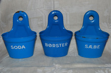 Uchwyt ścienny Soda, Tasieć, Saebe Emaliowana Madam Niebieski Vintage Dania