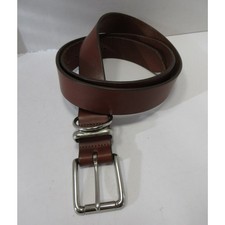 VITNAGE Polo Ralph Lauren Belt Men 40 Brown Leather Silver Buckle Made in USA