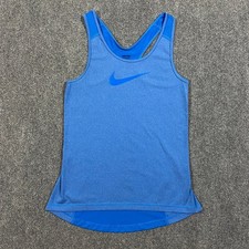 Nike Pro Dri-Fit HyperCool Tank Top Shirt Womens S Blue Performance Gym Training