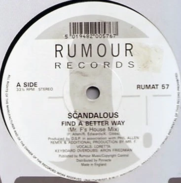 Scandalous - Find A Better Way - Used Vinyl Record 12 - J1177z