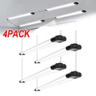 4 Pack 4FT Linkable LED Shop Light for Garage, 4400lm, 42W Utility Light - BLACK
