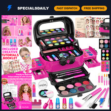 58 Pcs Kids Makeup Toy Set for Girls - Real Washable Play Makeup Kit