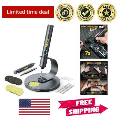 DIY Precision Soldering Iron Kit with 360° Stand, 7 Sec Heating, Auto Sleep Mode