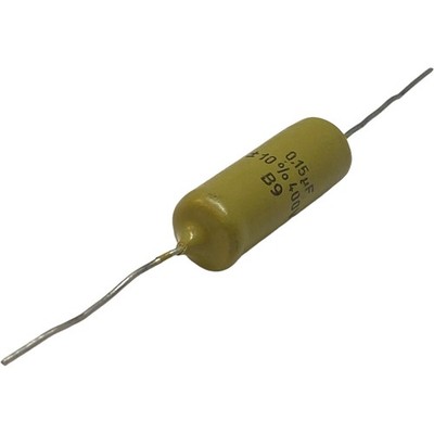 0,15uF 150nF 400V 10% Axial Film Kondensator Mullard 30x10,5mm
