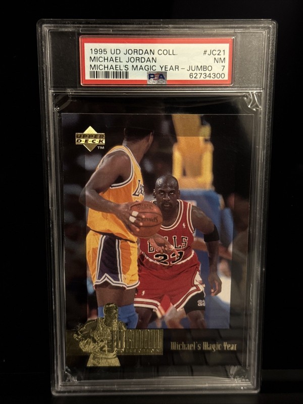 1995 UD Jordan Collection #JC21 Michael’s Magic Year Jumbo PSA 7 Jordan