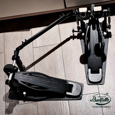Beatello 'Black Hawk' Double Kick Drum Pedals Twin Foot Bass Dual Chain Drive