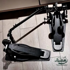 Beatello 'Black Hawk' Double Kick Drum Pedals Twin Foot Bass Dual Chain Drive
