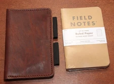 NEW Popov Leather Field Notes Cover Brown with Field Notes