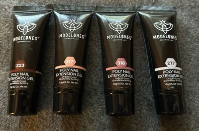 (4) Modelones Poly Nail Extension Gel .5oz NEW 317 223 277 318