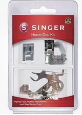 Singer Sewing Machine Home Decor Kit PIPING, BIAS BINDER, RUFFLER FOOT 250067796