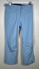 Roxy Girls Backyard Snow Pants with DryFlight Technology Small Light Blue EUC