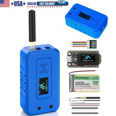 ESP32 LoRa V4 GPS Wifi Board + Battery + 915MHz Antenna +N35 Case for Meshtastic