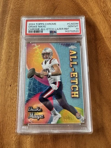 2024 Topps Chrome - All-Etch Drake Maye #CAE-DM Lazer Refractor (RC)
