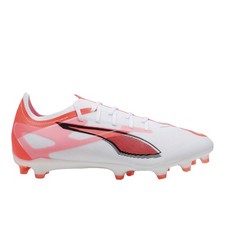 Botines de fútbol PUMA Ultra 5 Match terreno firme terreno artificial para hombre zapatillas blancas