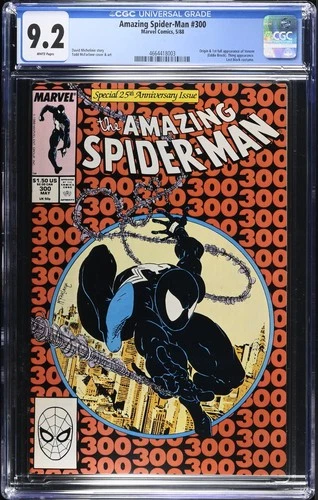 Amazing Spider-Man #300 CGC 9.2 Incredible Looking Book! 1st App of Venom 1988